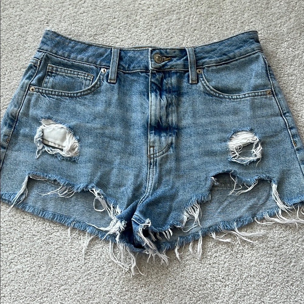Distressed Denim Women's high rise Shorts